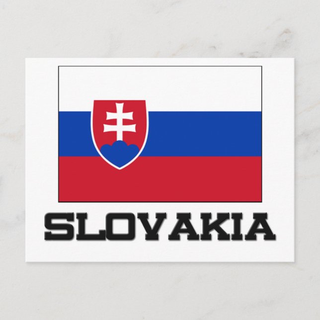 Carte Postale Drapeau de la Slovaquie (Devant)