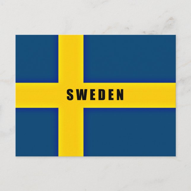 Carte Postale Drapeau de la Suède (Devant)