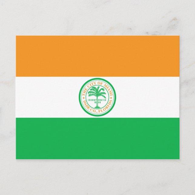 Carte Postale Drapeau de la ville de Miami (Floride) (Devant)