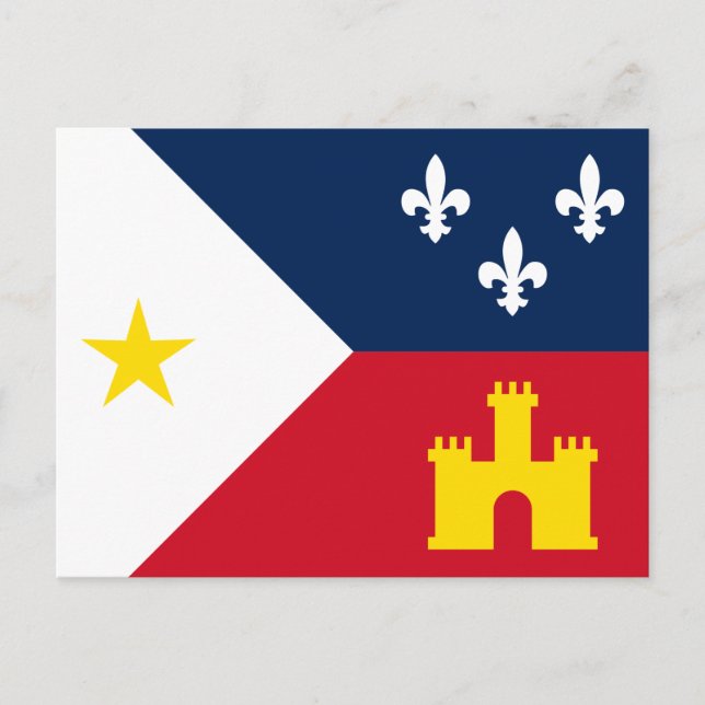 Carte Postale Drapeau de l'Acadiana (Devant)
