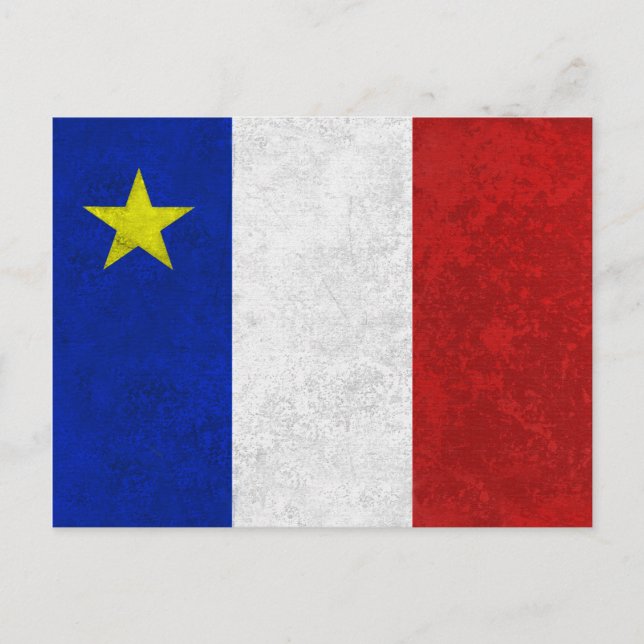 Carte Postale Drapeau de l'Acadie en détresse (Devant)