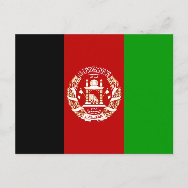 Carte Postale Drapeau de l'Afghanistan patriotique (Devant)