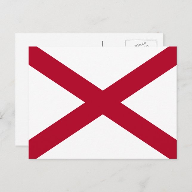 Carte Postale Drapeau de l'Alabama (Devant / Derrière)