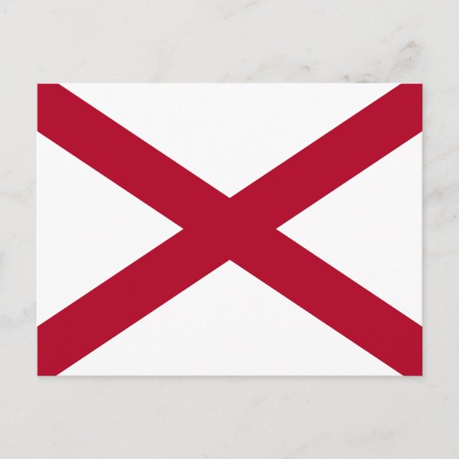 Carte Postale Drapeau de l'Alabama (Devant)