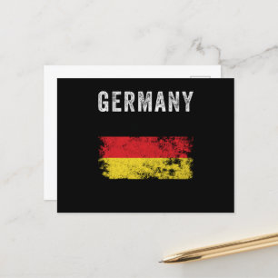 Carte Postale Drapeau de l'Allemagne en détresse - Drapeau allem