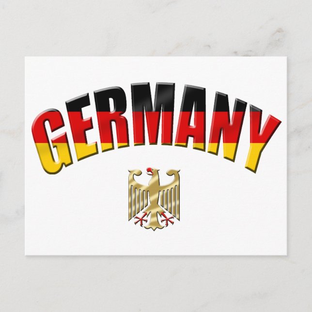 Carte Postale Drapeau de l'Allemagne logo chemises et cadeaux al (Devant)
