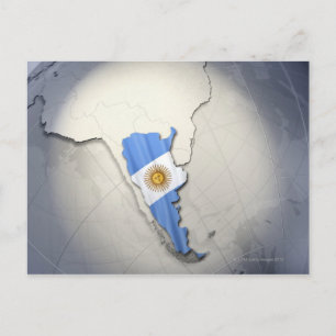 Carte Postale Drapeau de l'Argentine
