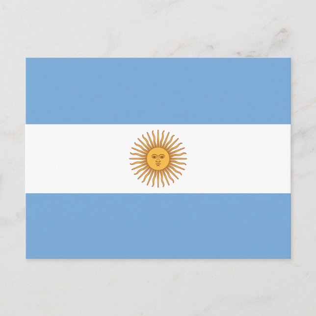 Carte Postale Drapeau de l'Argentine (Devant)