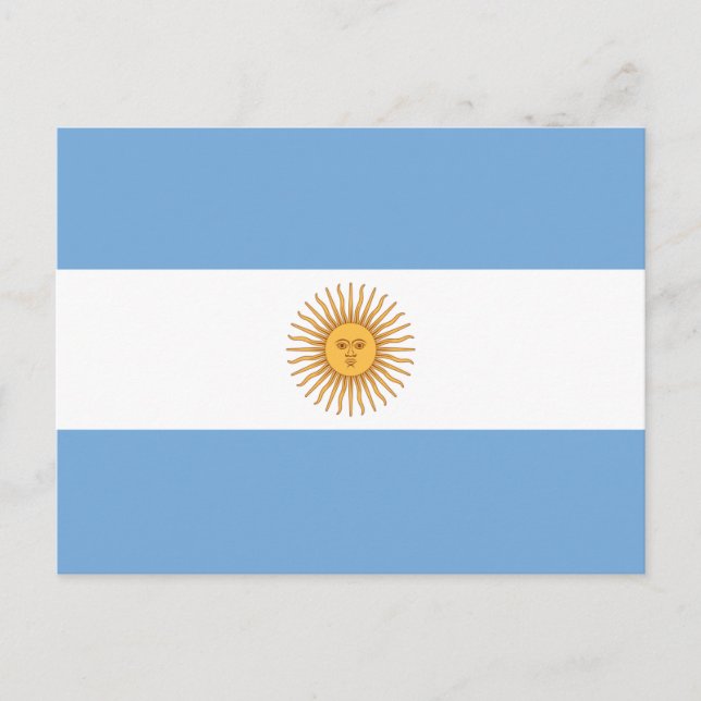 Carte Postale Drapeau de l'Argentine (Devant)