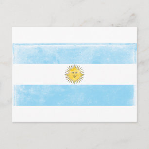 Carte Postale Drapeau de l'Argentine vintage