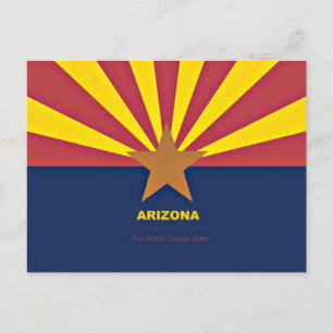 Carte Postale Drapeau de l'Arizona avec slogan