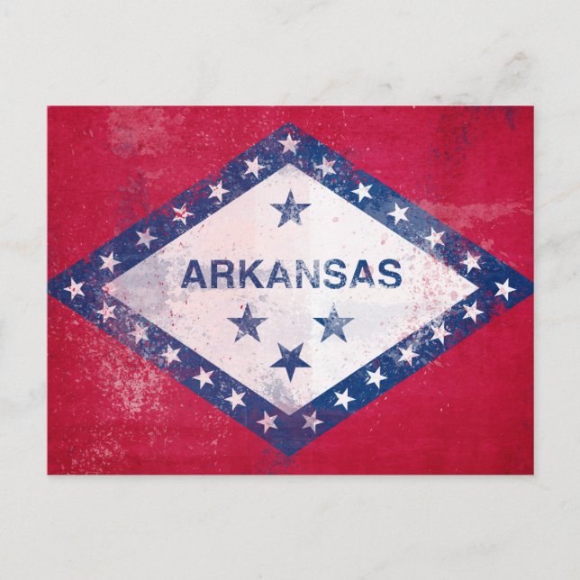 Carte Postale Drapeau de l'Arkansas (Devant)