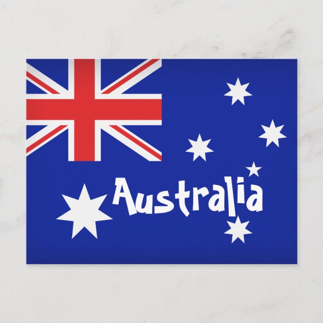 Carte Postale Drapeau de l'Australie (Devant)