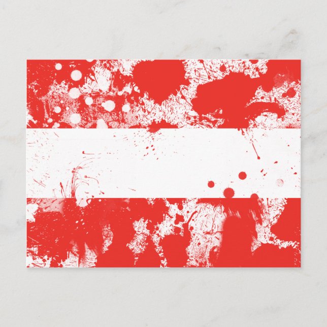 Carte Postale Drapeau de l'Autriche (Devant)