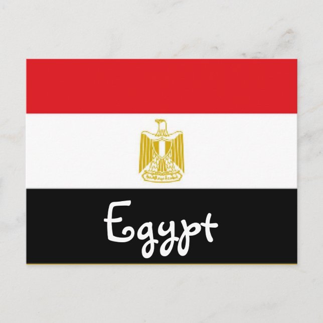 Carte Postale Drapeau de l'Égypte (Devant)