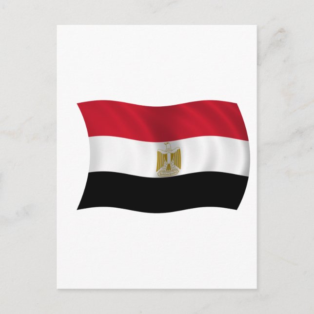 Carte Postale Drapeau de l'Égypte (Devant)