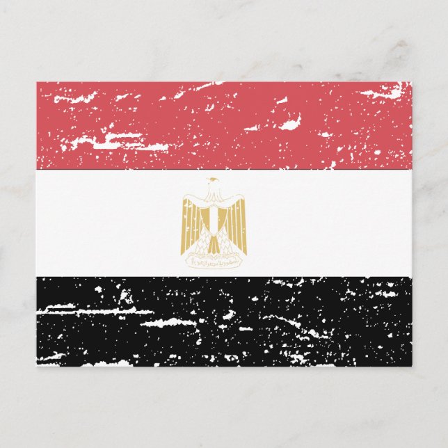 Carte Postale Drapeau de l'Égypte vintage (Devant)