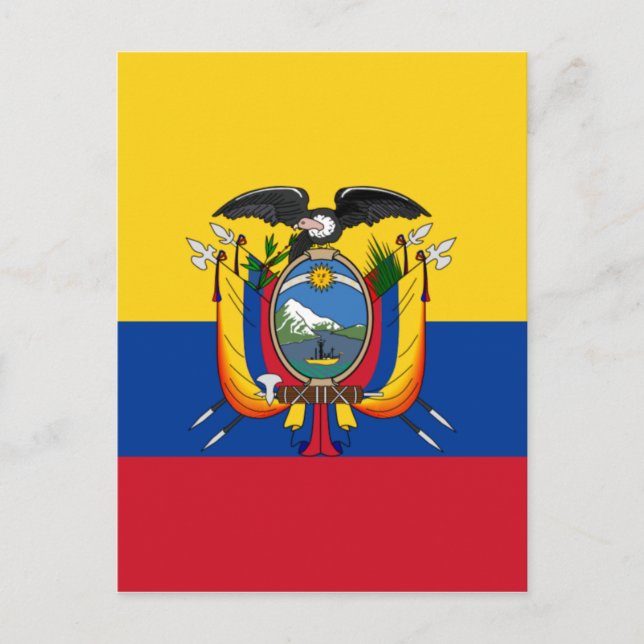 Carte Postale Drapeau de l'Équateur (Devant)