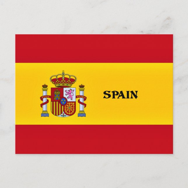 Carte Postale Drapeau de l'Espagne (Devant)