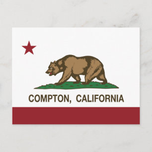 Carte Postale Drapeau de l'État de Californie Compton