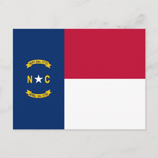 Carte Postale Drapeau de l'État de Caroline du Nord (Devant)