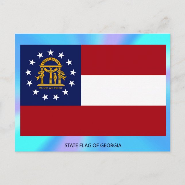 Carte Postale Drapeau de l'État de Géorgie (Devant)