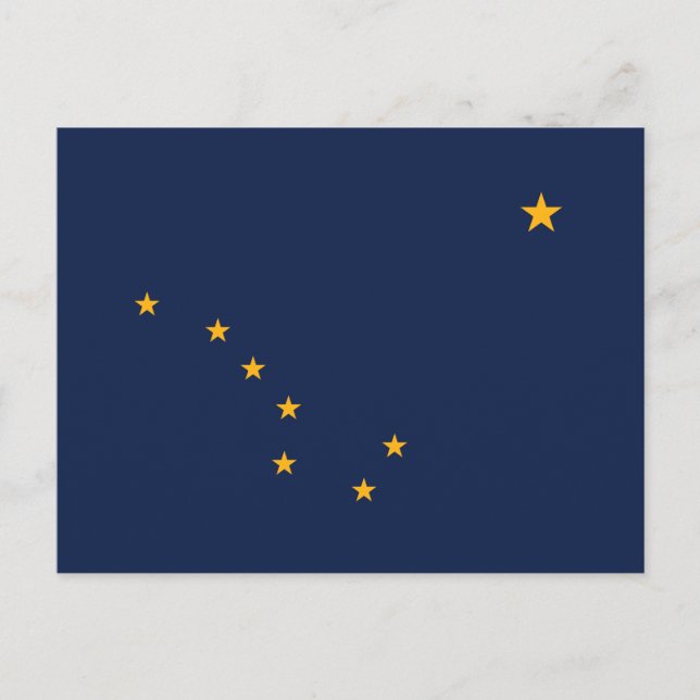 Carte postale drapeau de l'État de l'Alaska (Devant)