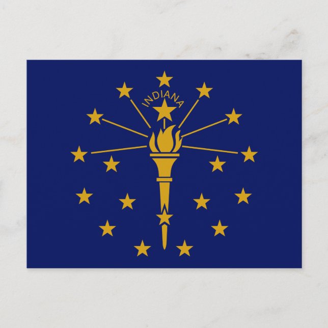 Carte Postale Drapeau de l'État de l'Indiana (Devant)