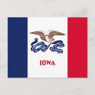 Carte Postale Drapeau de l'État de l'Iowa