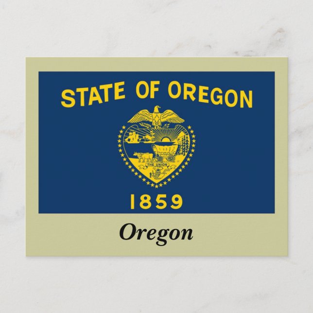 Carte Postale Drapeau de l'État de l'Oregon (Devant)