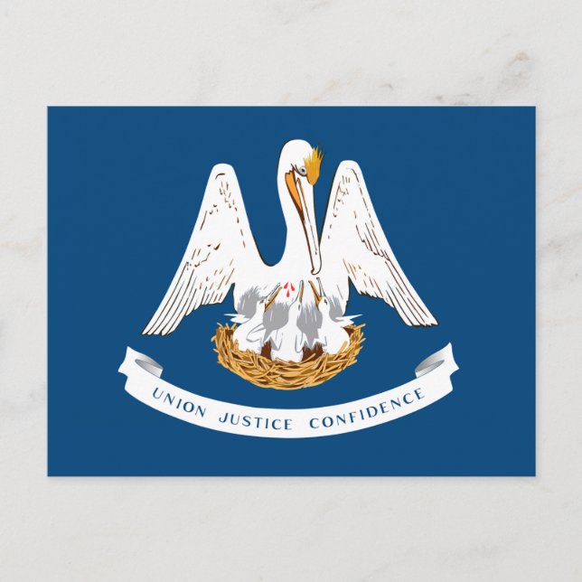 Carte Postale Drapeau de l'État de Louisiane (Devant)