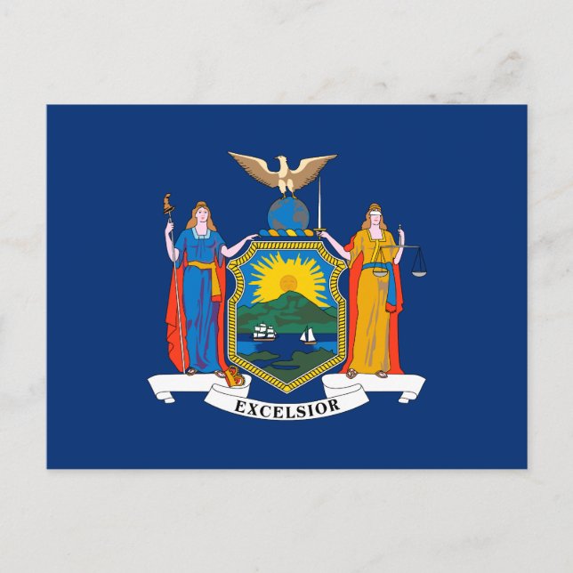 Carte Postale Drapeau de l'État de New York (Devant)