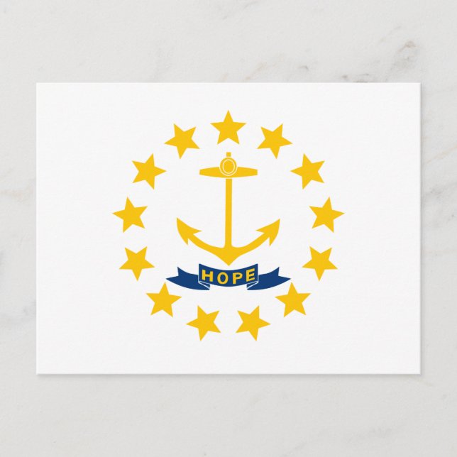 Carte Postale Drapeau de l'État de Rhode Island (Devant)