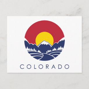Carte Postale Drapeau de l'État des Rocheuses du Colorado