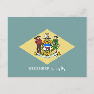 Carte Postale Drapeau de l'État du Delaware