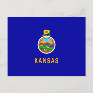 Carte Postale Drapeau de l'État du Kansas