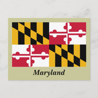 Carte Postale Drapeau de l'État du Maryland