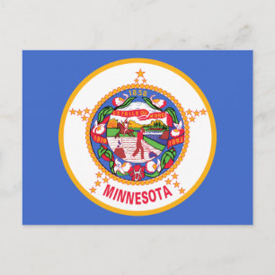 Carte Postale Drapeau de l'État du Minnesota