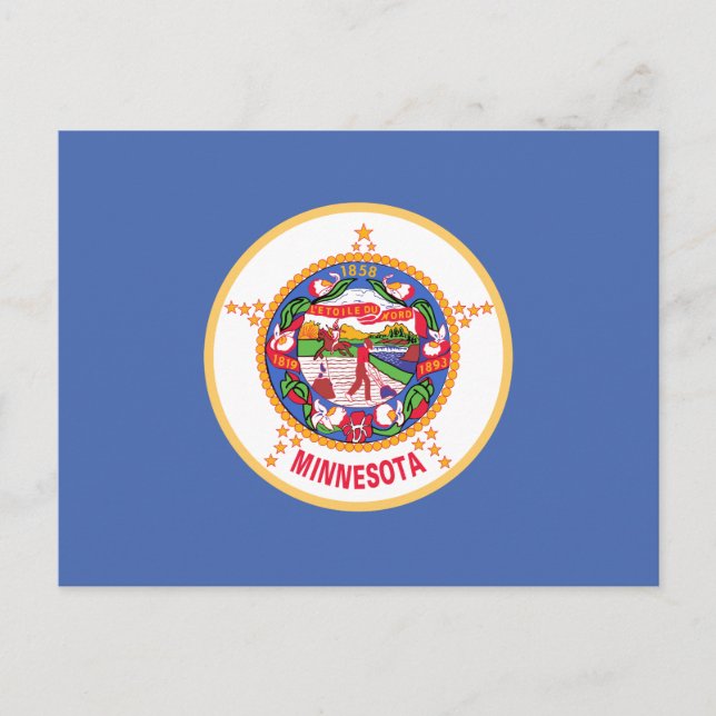 Carte Postale Drapeau de l'État du Minnesota (Devant)
