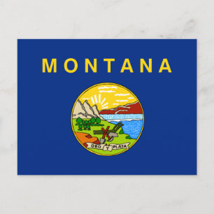 Carte Postale Drapeau de l'État du Montana