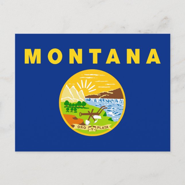 Carte Postale Drapeau de l'État du Montana (Devant)