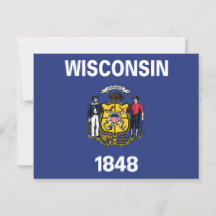 Drapeau de l'État du Wisconsin Marin Mineur Charru