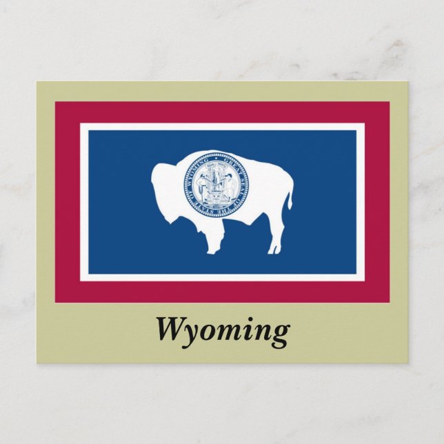 Carte Postale Drapeau de l'État du Wyoming (Devant)