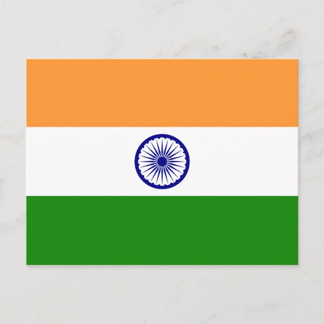 Carte Postale Drapeau de l'Inde (Devant)