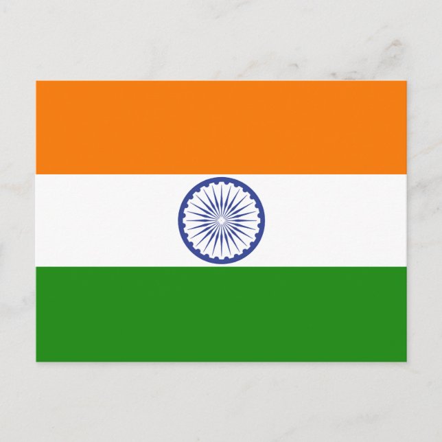 Carte Postale Drapeau de l'Inde (Devant)