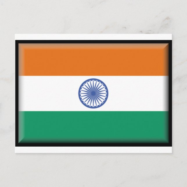 Carte Postale Drapeau de l'Inde (Devant)