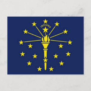 Carte Postale Drapeau de l'Indiana