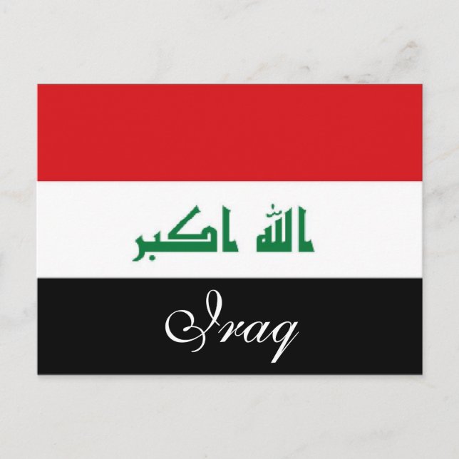 Carte Postale Drapeau de l'Irak (Devant)