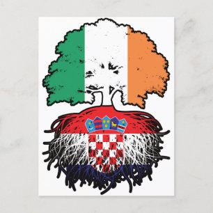 Carte Postale Drapeau de l'Ireland Tree Roots
