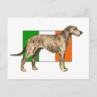 Carte Postale Drapeau de l'Irlande Irish wolfhound Gear